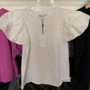 NWT English Factory White Puff Sleeve Top